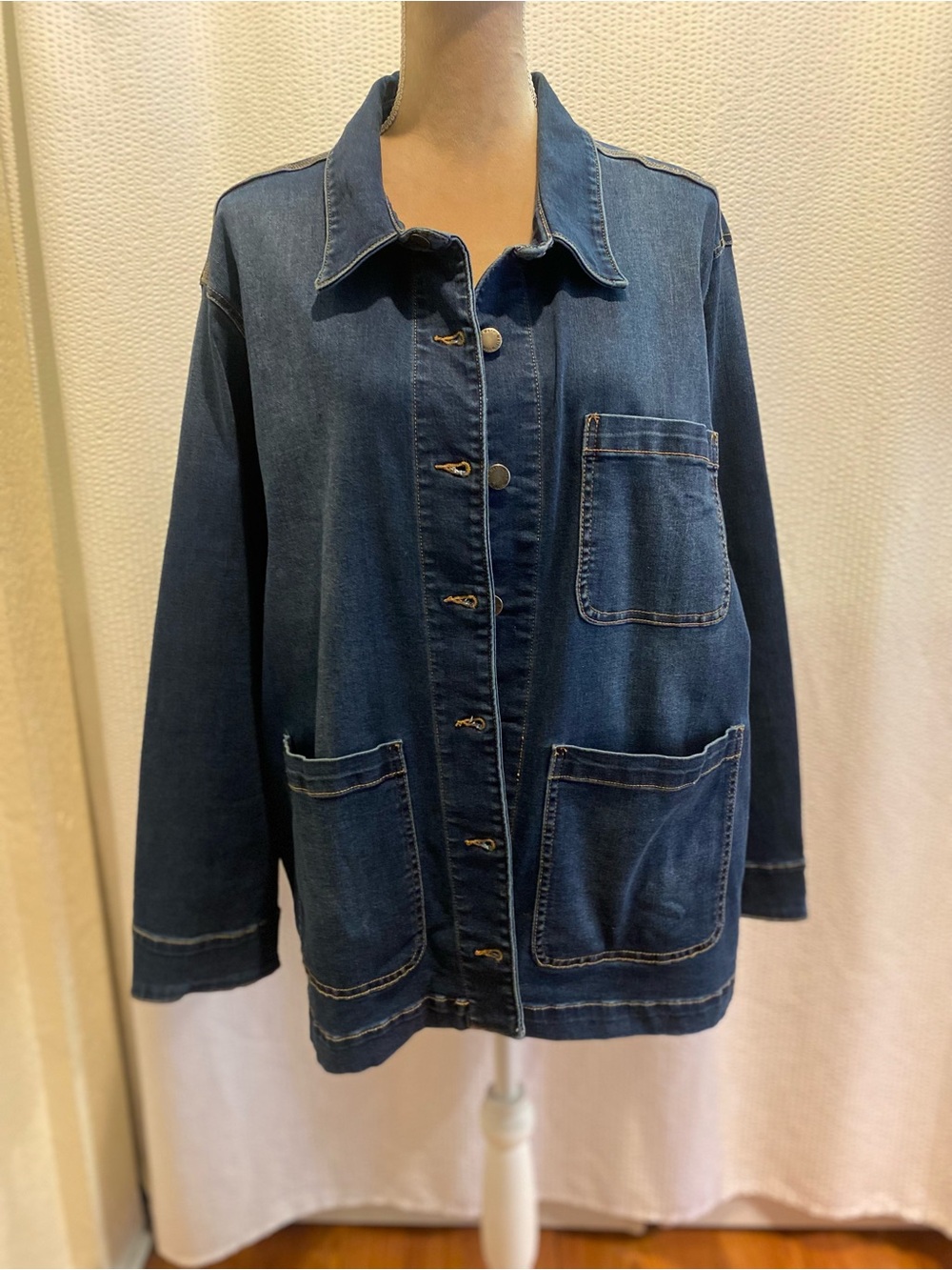 Well Worn  Dark Blue Denim Chore Jacket